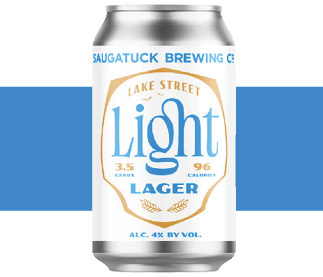 Saugatuck Brewing Company Lake Street Light Lager Can of Saugatuck Brewing Company Lake Street Light Lager
